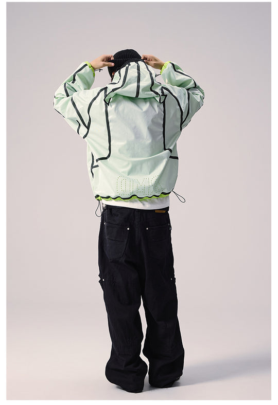 Remedy Devil Horn Hooded Windbreaker Jacket | Face 3 Face