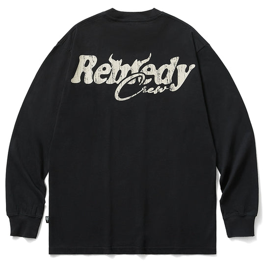 Remedy Cracked Logo Print Long Sleeve Tee | Face 3 Face