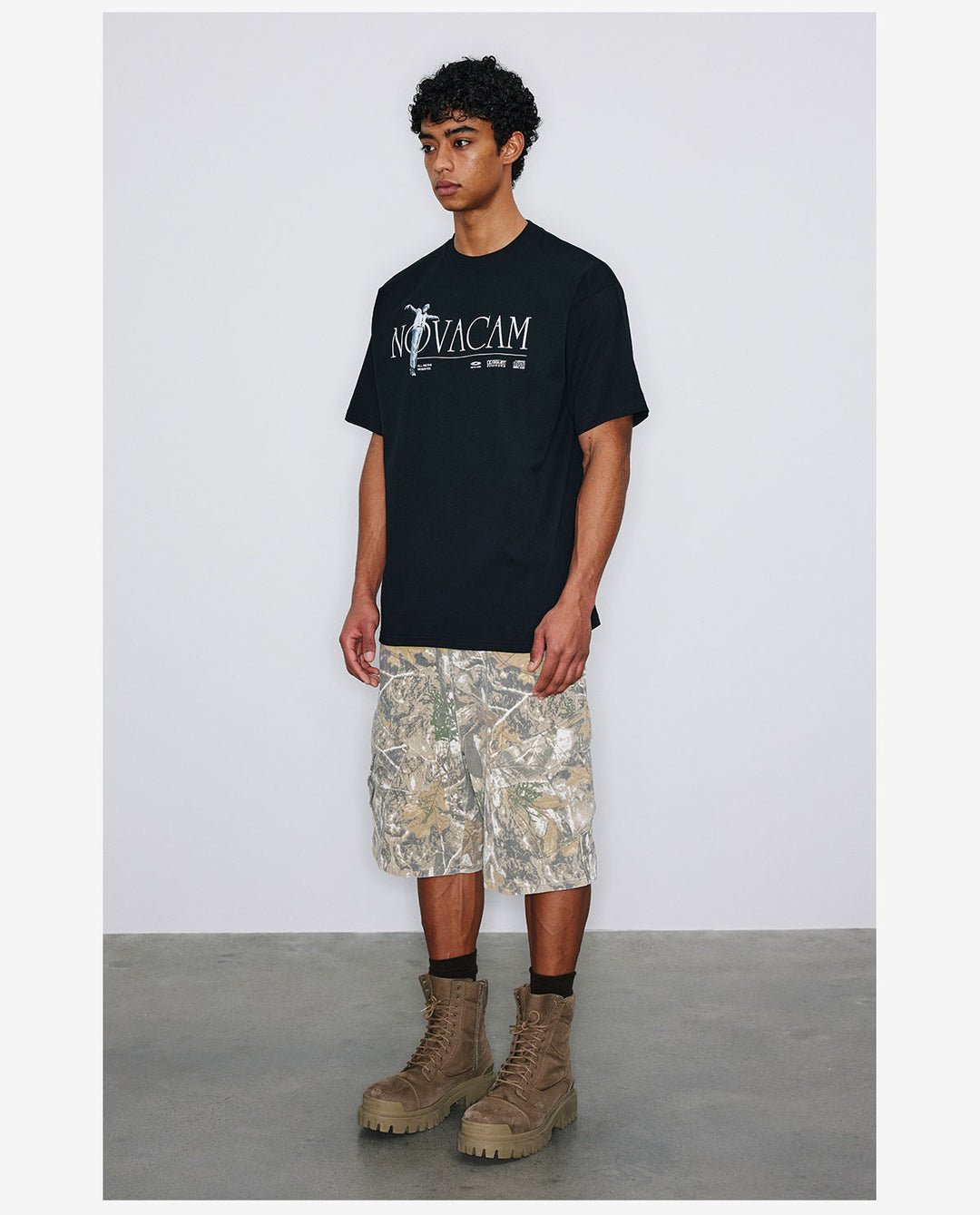 NOVACAM Letter Print Logo Tee | Face 3 Face