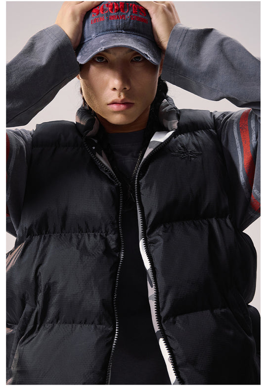 Remedy Camouflage Reversible Down Vest | Face 3 Face