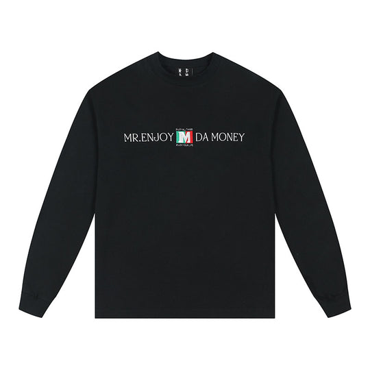 MEDM Flag Label Embroidery Long Sleeved Tee