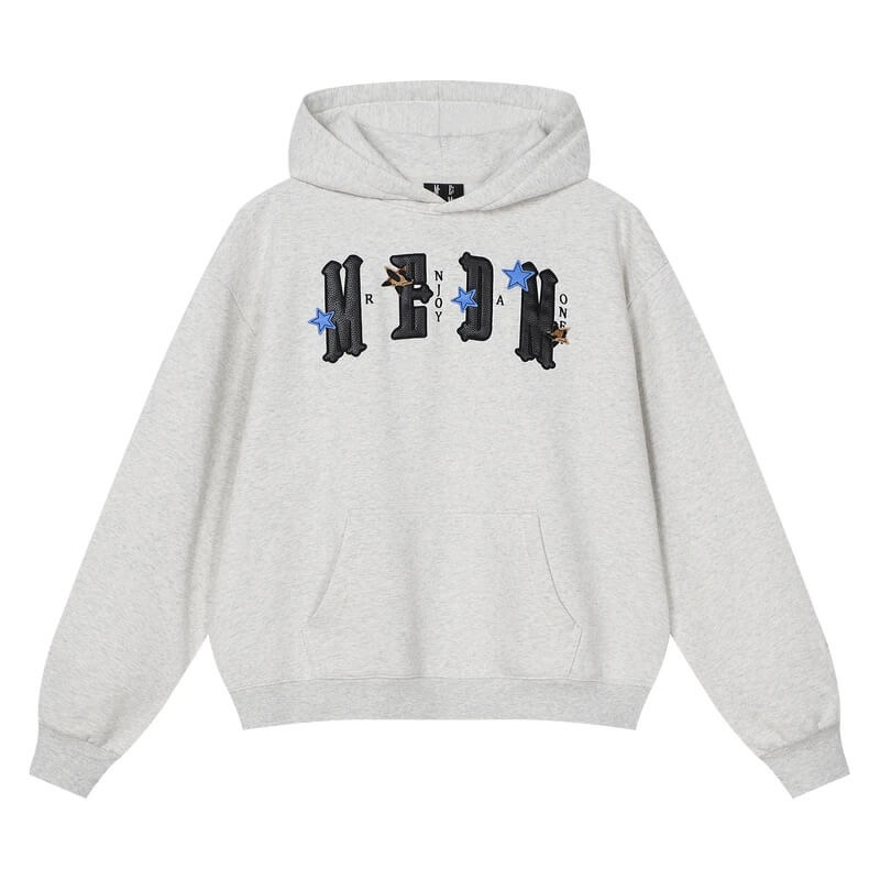 MEDM Star Logo Leather Patch Hoodie | Face 3 Face