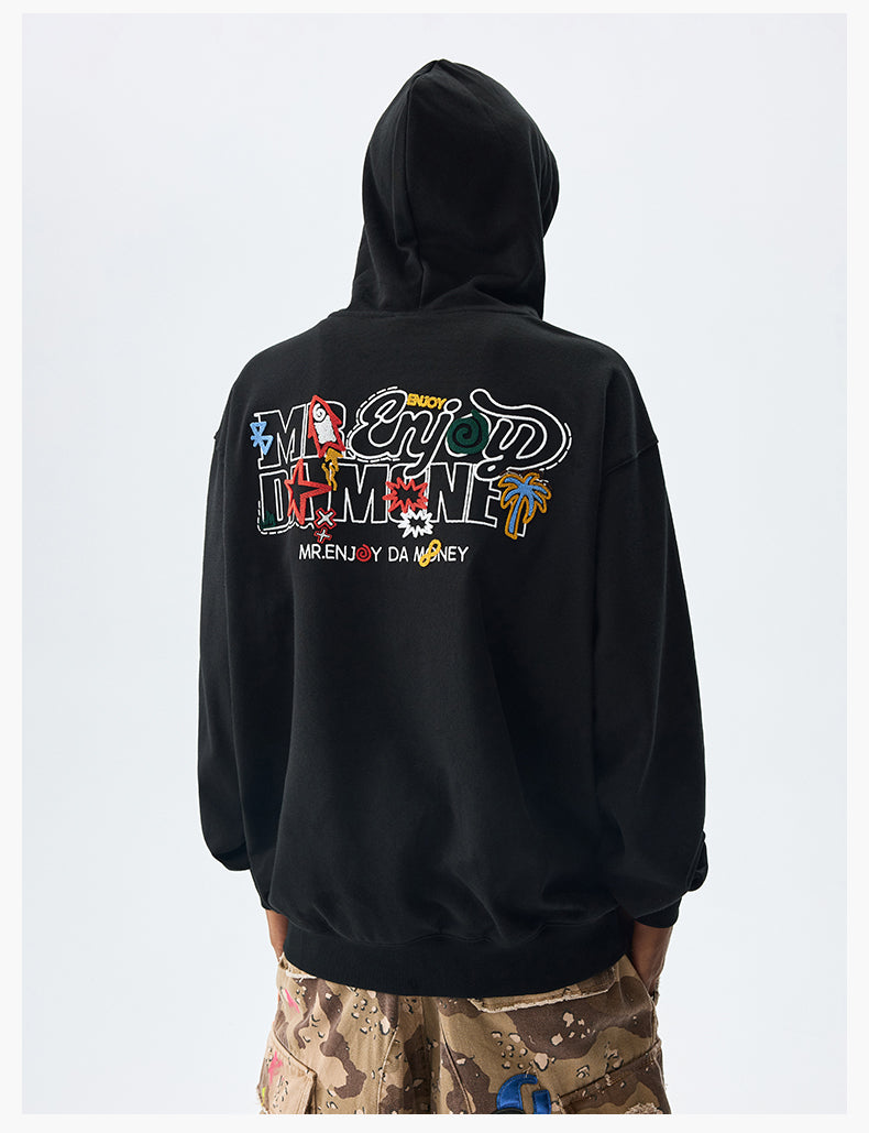 MEDM Big M Plush Wire Frame Zip Up Hoodie | Face 3 Face