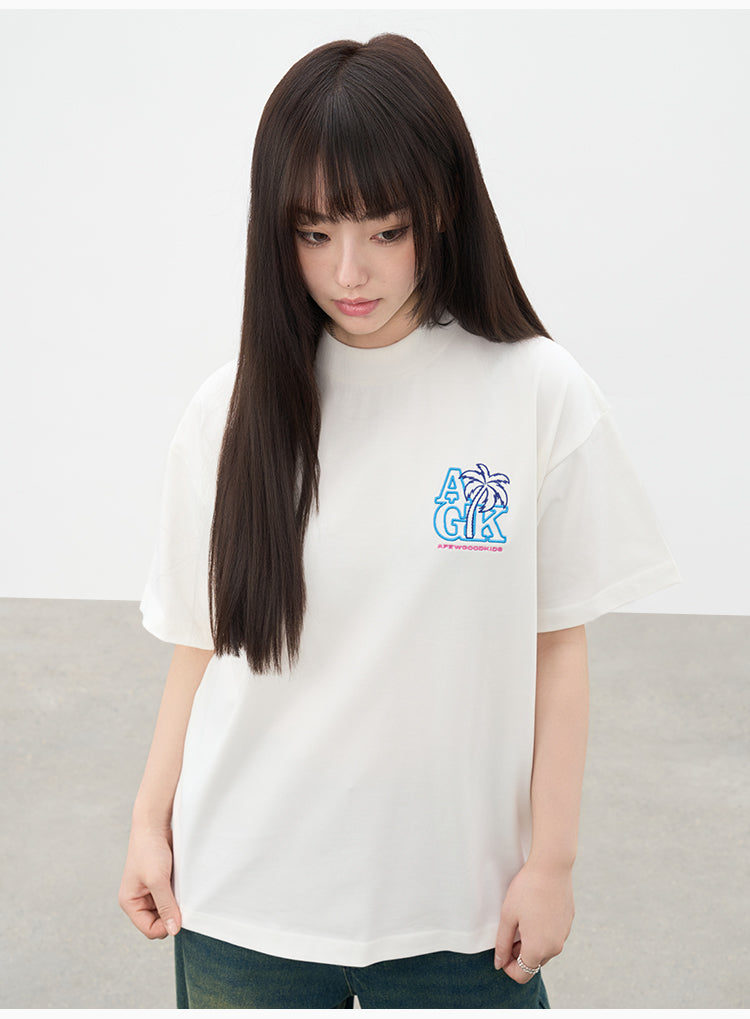 AFGK Coconut Tree Embroidered Tee | Face 3 Face