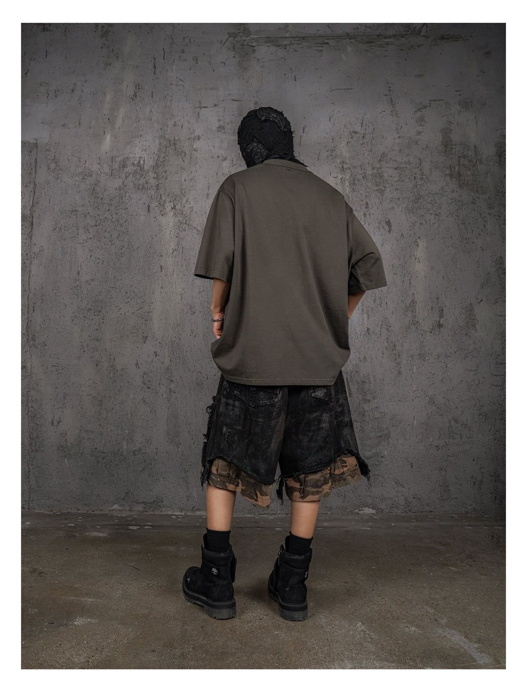 UNDERWATER Brown Sand-Washed Basic Faded Tee | Face 3 Face