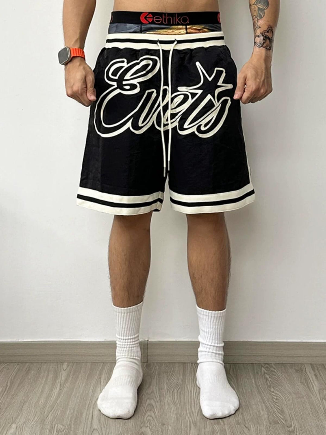 EVETS Color Block Logo Basketball Shorts | Face 3 Face
