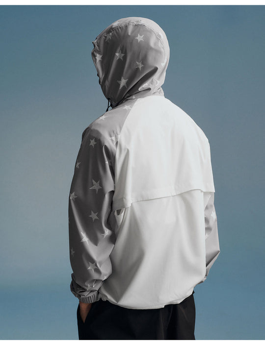 MEDM Star Print Sleeve Lightweight UV Protective Outdoor Jacket | Face 3 Face