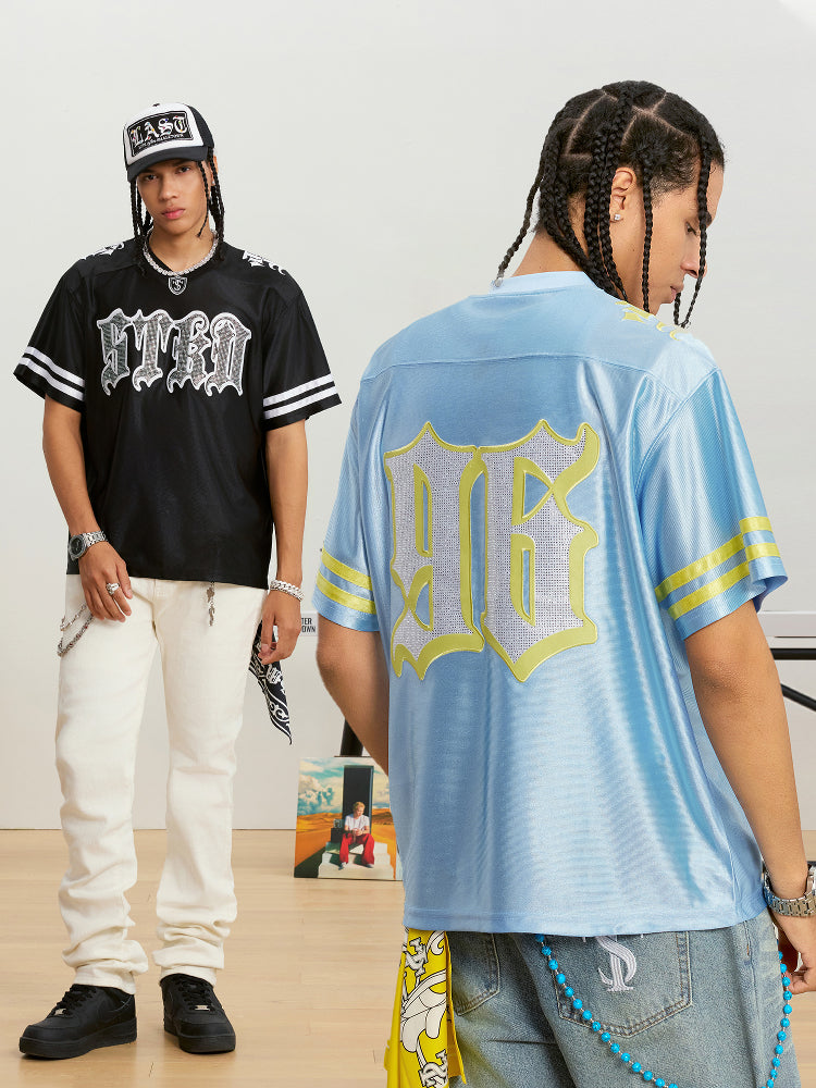 Small Town Kid Rhinestone Embroidered Hockey Jersey | Face 3 Face