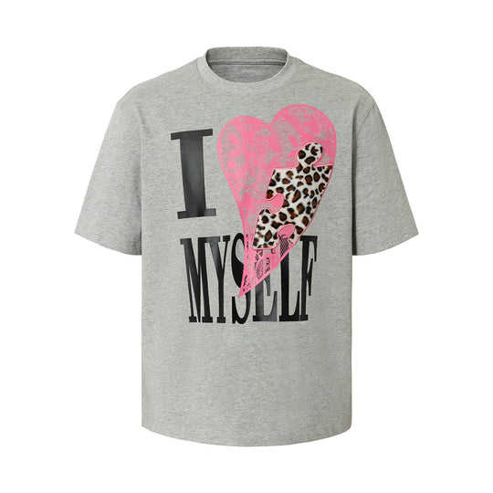 YADcrew Heart Puzzle Patchwork Lace Leopard Tee | Face 3 Face