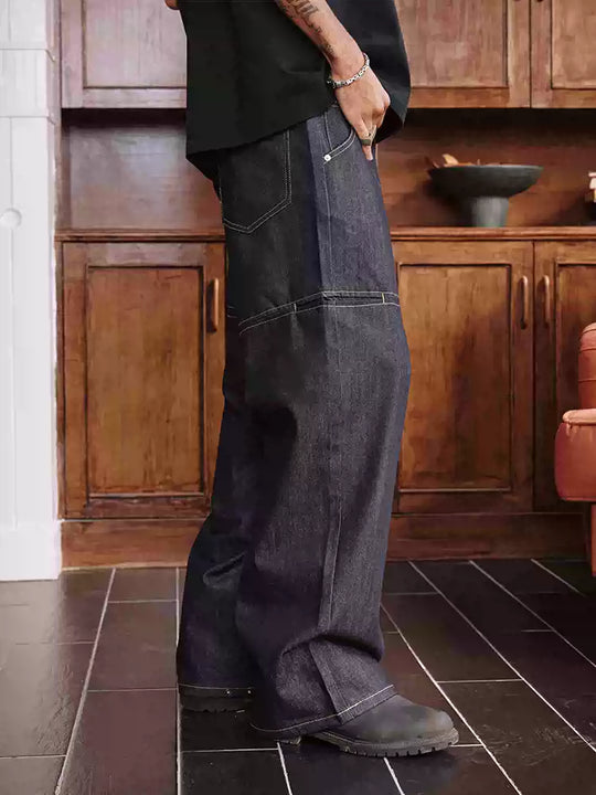 Remedy Stitched Side Pocket Baggy Jeans | Face 3 Face