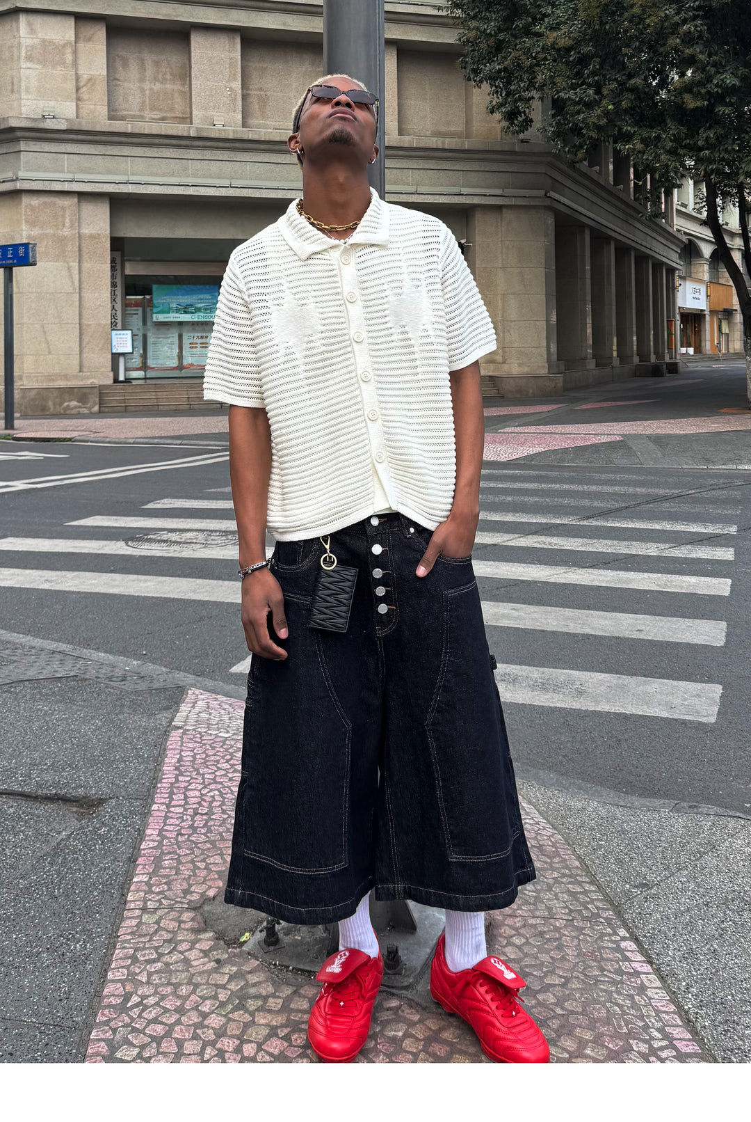 STEEPC Jacquard Short Sleeve Knit Shirt | Face 3 Face