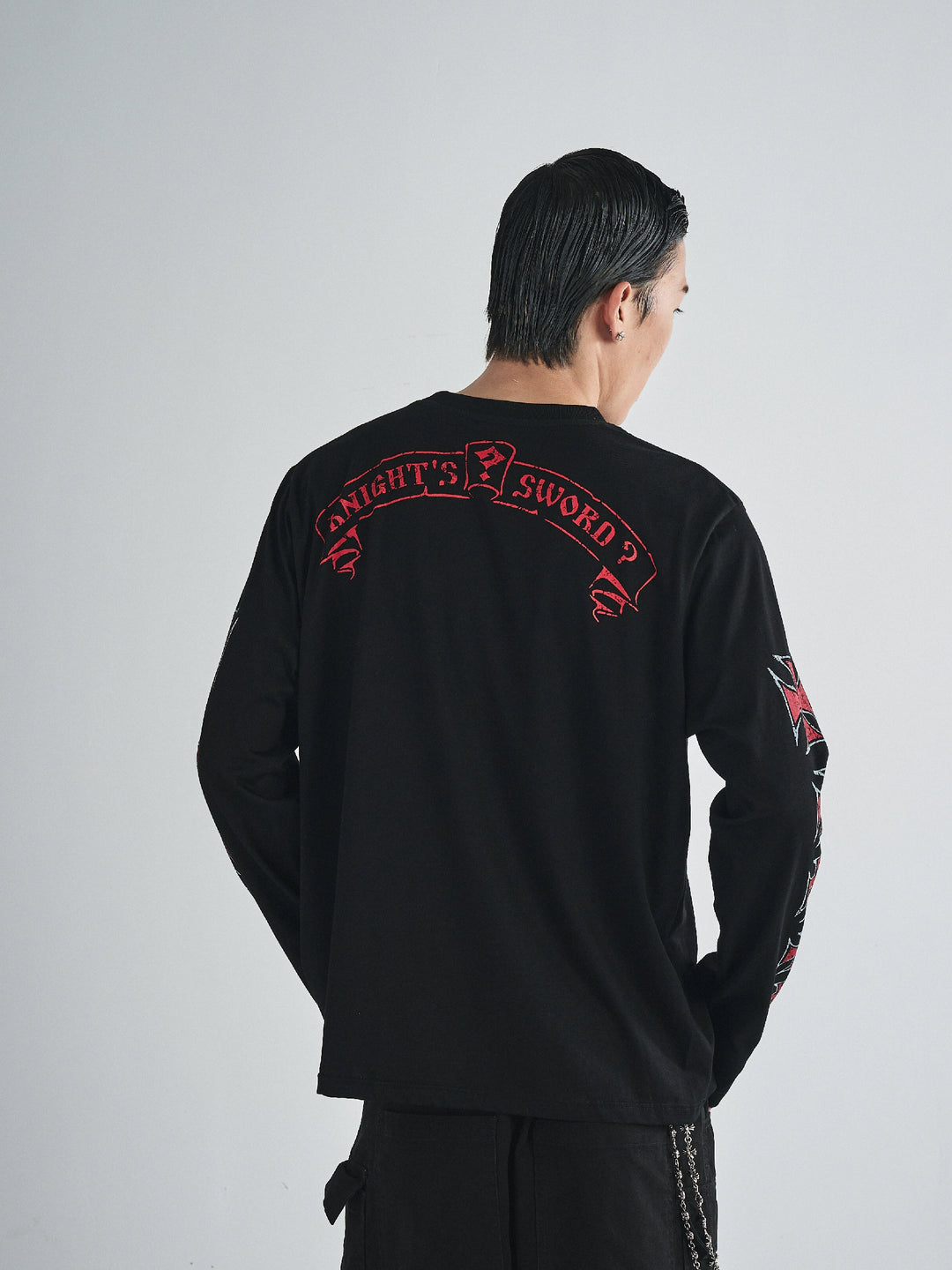 RUSURE Cross Logo Print Long Sleeve Tee | Face 3 Face