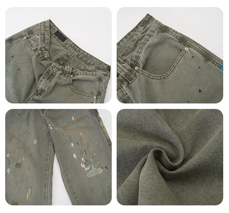 F3F Select Ink Splash Work Jeans | Face 3 Face