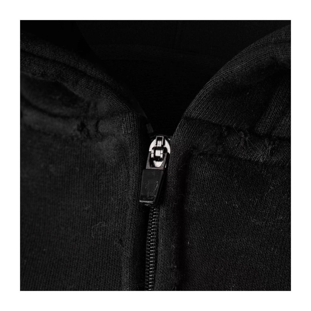 KARMANISTIC Rhinestone Logo Dirty Dye Zip Up Hoodie | Face 3 Face