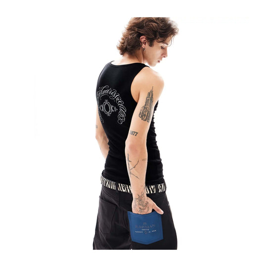KARMANISTIC Cross Letter Print Tank Top | Face 3 Face