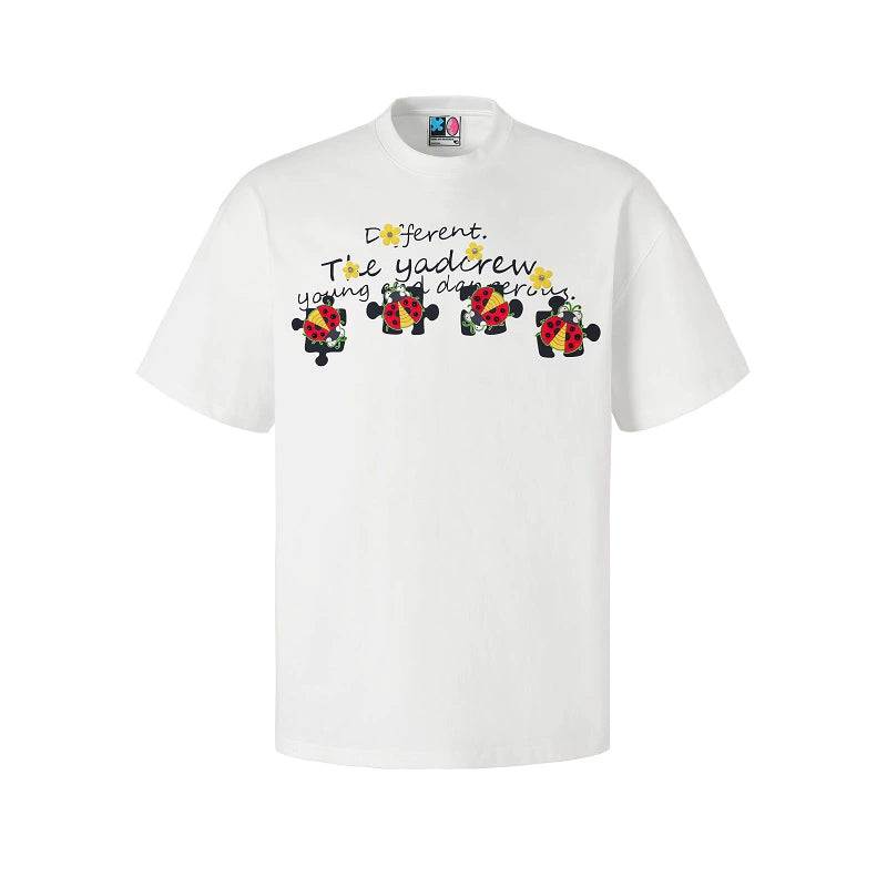 YADcrew Ladybug Black Pearl Puzzle Logo Tee | Face 3 Face