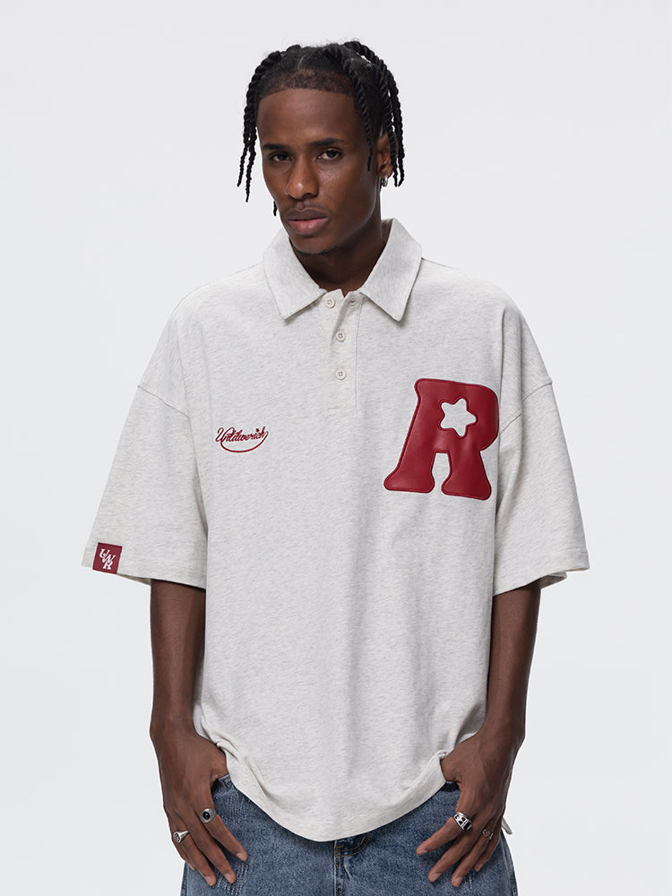 UNTILWERICH R Star Embroidery Short Sleeve Polo | Face 3 Face