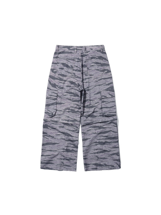 LIBERAFIT Tiger Camo 3D Patch Pocket Zip Off Cargo Pants | Face 3 Face