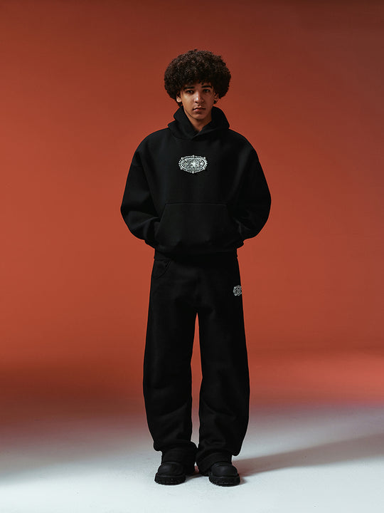 YADcrew Pearl and Embroidered Logo Puzzle Hoodie | Face 3 Face