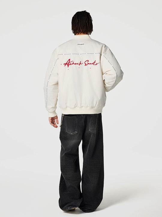 Achock Logo Embroidery MA-1 Bomber Jacket | Face 3 Face
