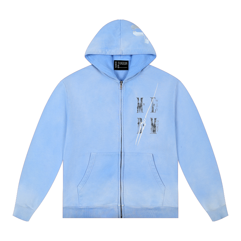 MEDM x EVA Evangelion Washed Zip-Up Hoodie | Face 3 Face