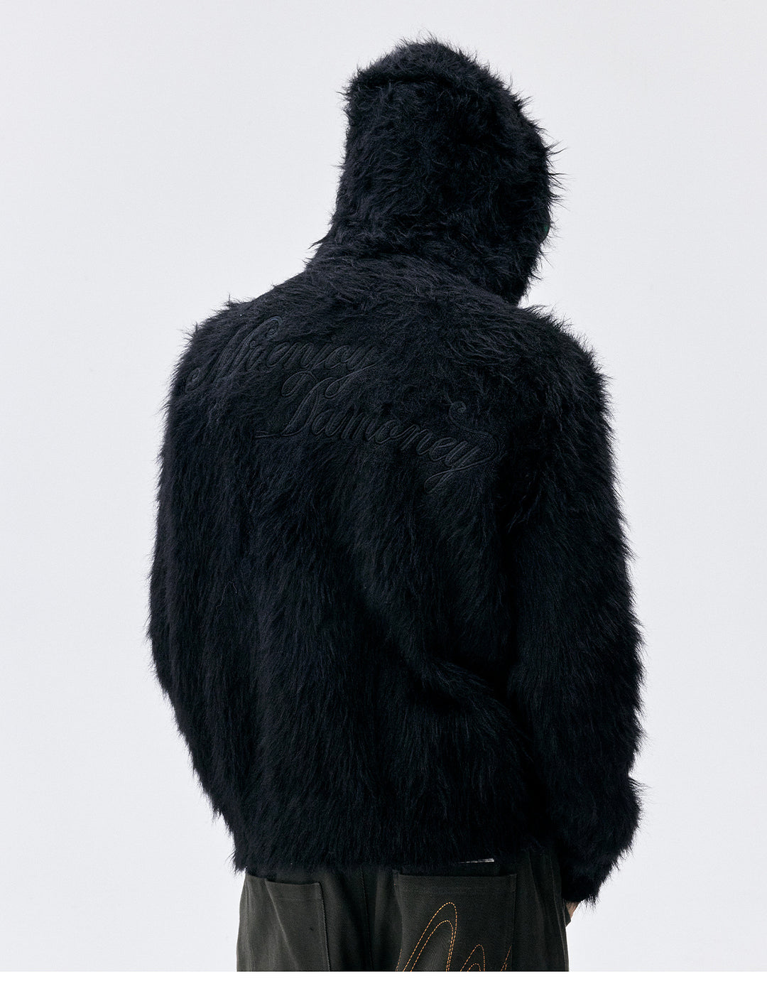 MEDM Mohair Hooded Zip Up Jacket | Face 3 Face