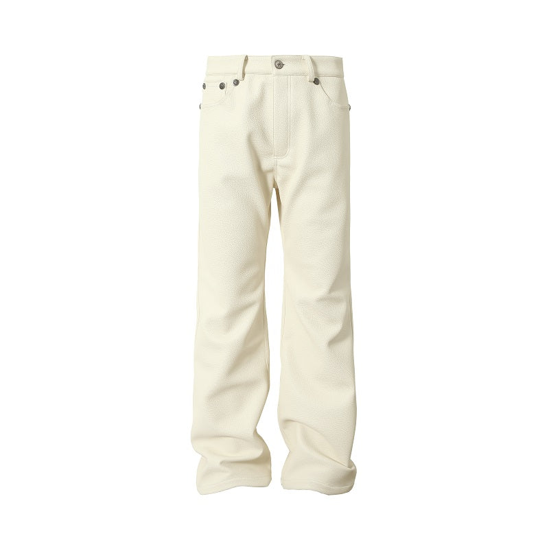 YADcrew Leather Rivet Flare Pants | Face 3 Face