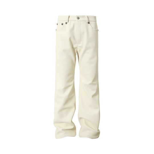 YADcrew Leather Rivet Flare Pants | Face 3 Face