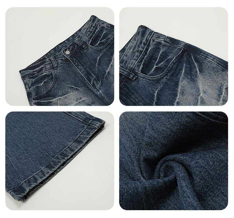 F3F Select Cat Whisker Washed Distressed Baggy Jeans | Face 3 Face