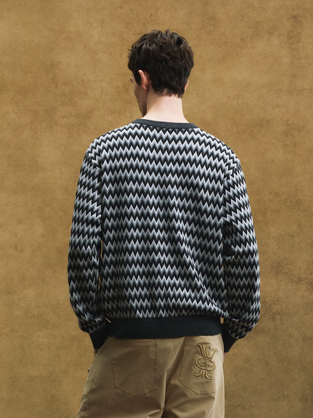 YADcrew Sequin Cross Flower Wave Pattern Knit Sweater | Face 3 Face