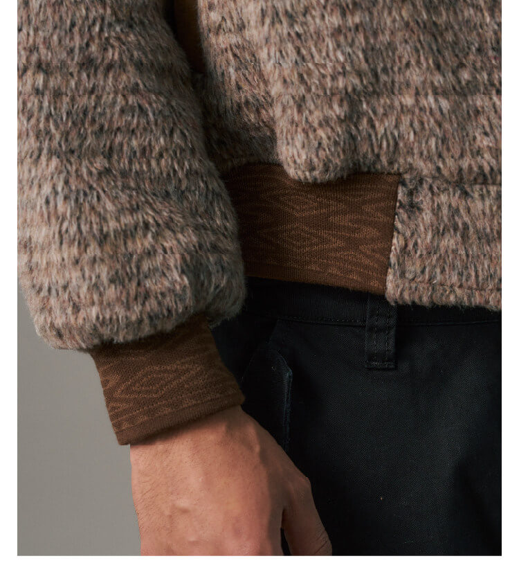 S45 Pearl Studded Fur Varsity Jacket | Face 3 Face