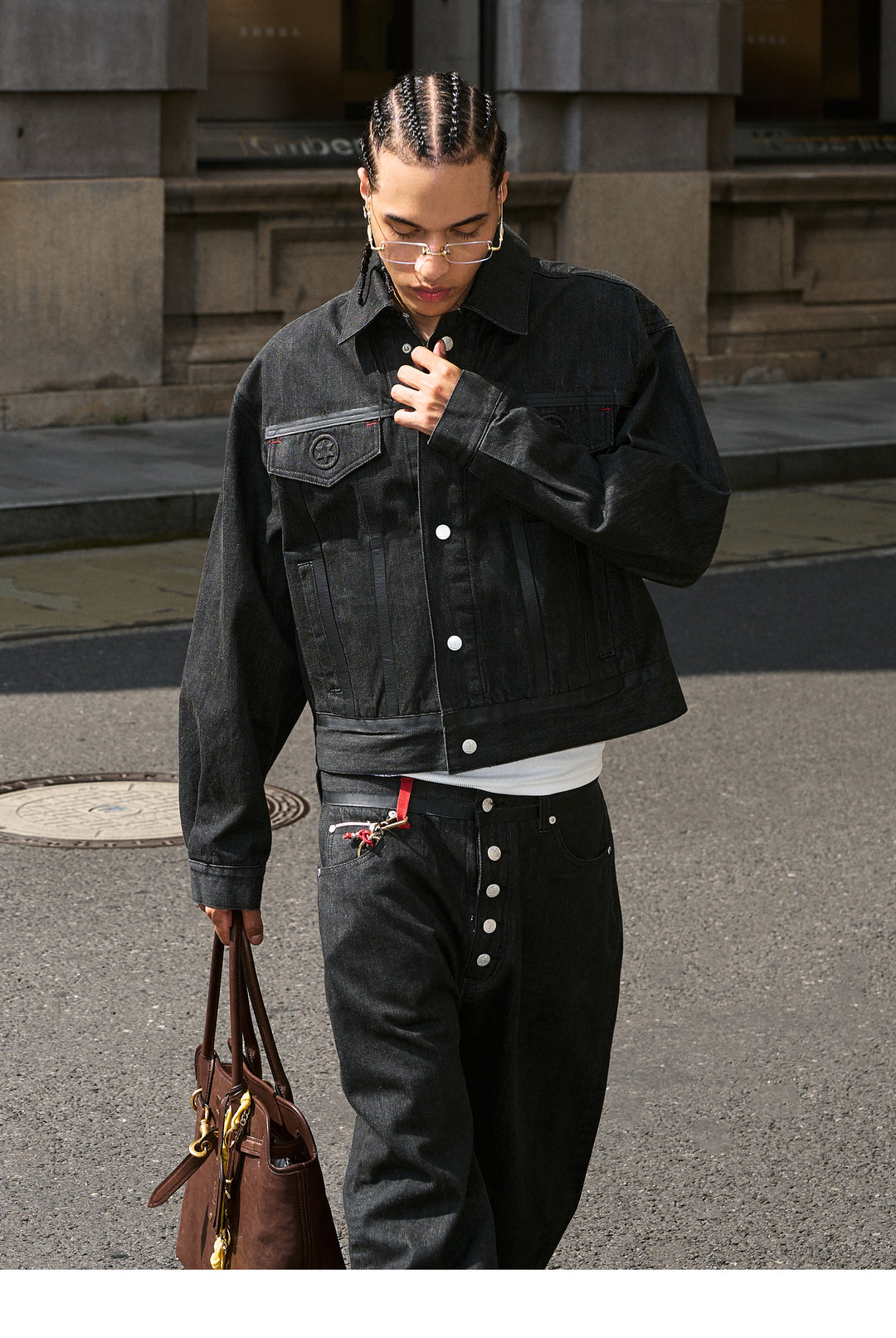 STEEPC Embossed Logo Denim Jacket | Face 3 Face