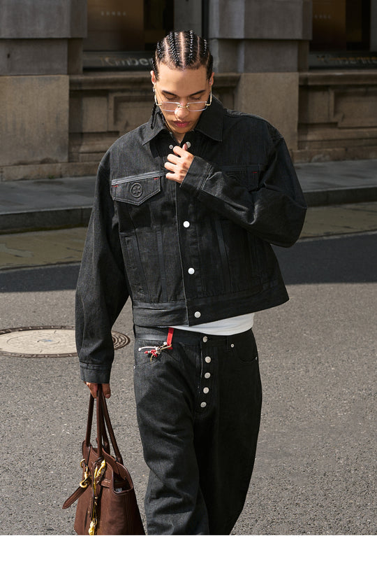 STEEPC Embossed Logo Denim Jacket | Face 3 Face