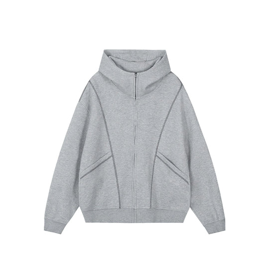 Achock Heavyweight Piping Zip Up Hooded Jacket | Face 3 Face