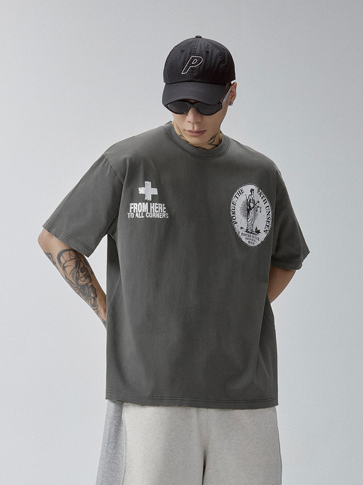 F2CE FORGE THE PATH UNSEEN Printed Vintage Tee | Face 3 Face