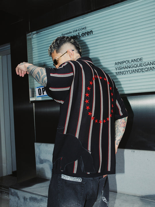 S45 Knitted War Horse Striped Polo | Face 3 Face