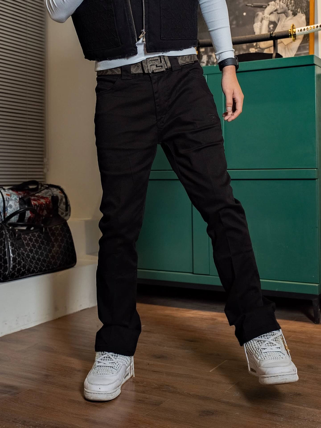 TGFCLUB Basic Slim Fit Flared Pants | Face 3 Face