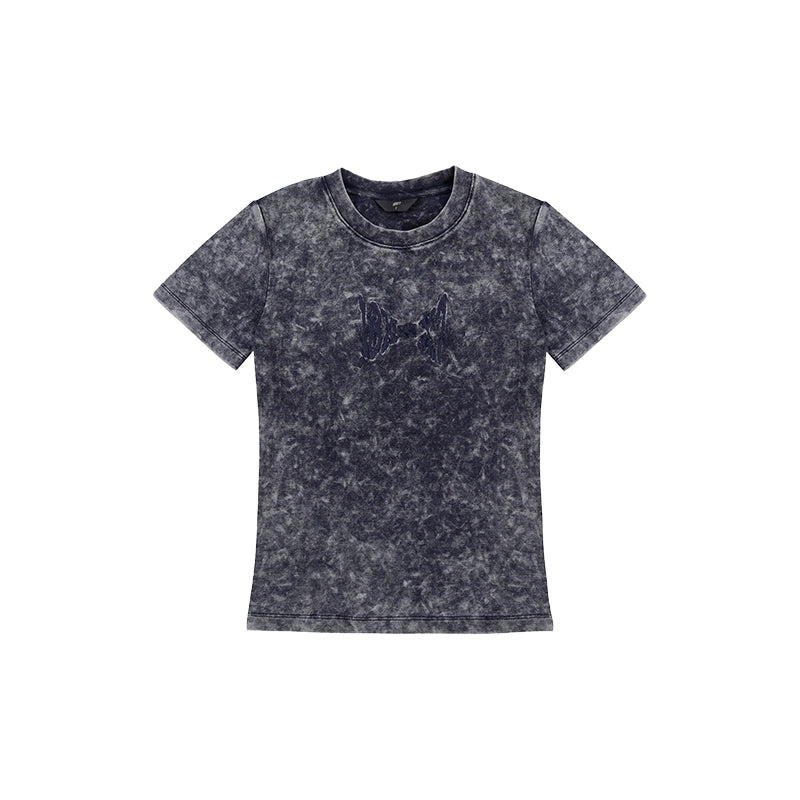 1807 18xxx7 3D Embroidered Tie Dye Slim Tee | Face 3 Face