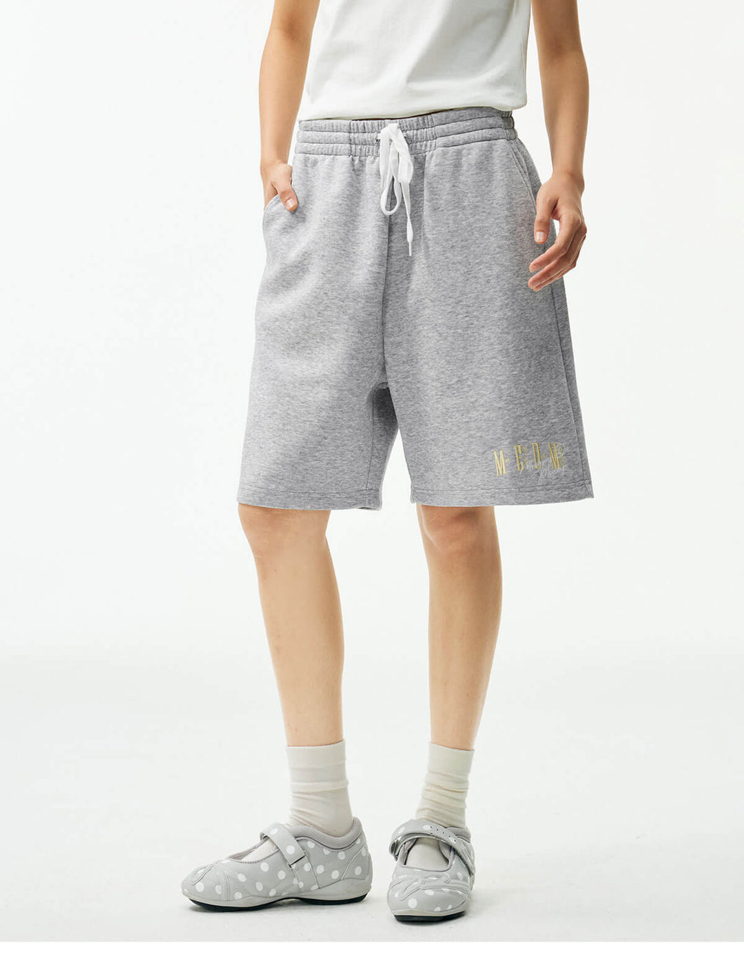 MEDM Colorful Logo Embroidered Sweat Shorts | Face 3 Face