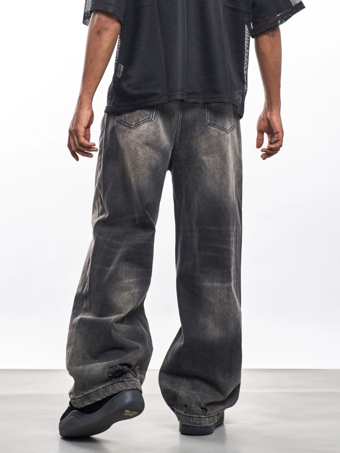 F3F Select Five Buttons Washed Black Jeans | Face 3 Face