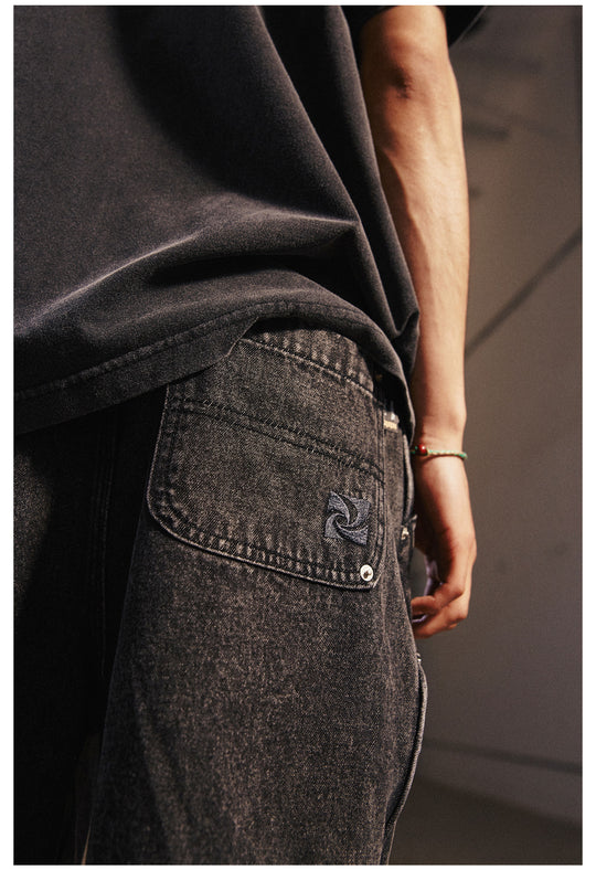 Remedy Washed Double Knee Denim Shorts | Face 3 Face