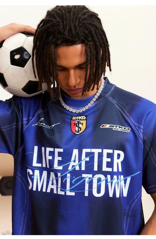 Small Town Kid Gradient Striped Soccer Jersey | Face 3 Face