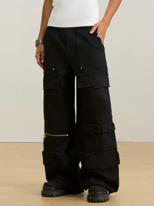 Small Town Kid Multi Pocket Utility Cargo Pants | Face 3 Face