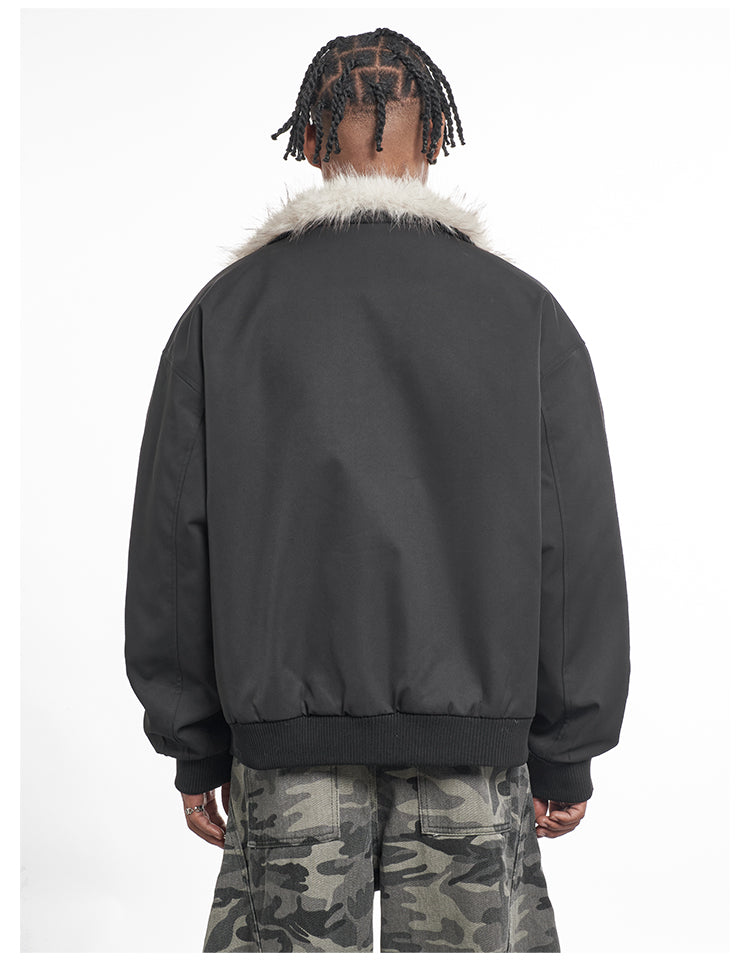 F3F Select Faux Fur Lining Bomber Jacket | Face 3 Face