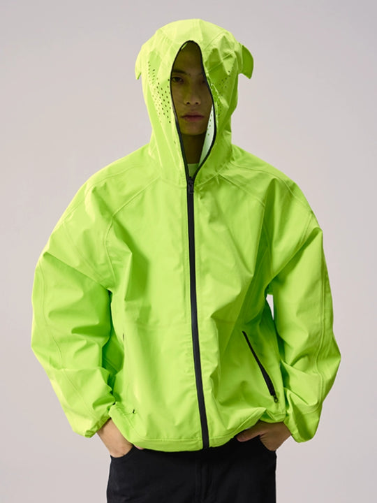 Remedy Devil Horn Hooded Windbreaker Jacket | Face 3 Face