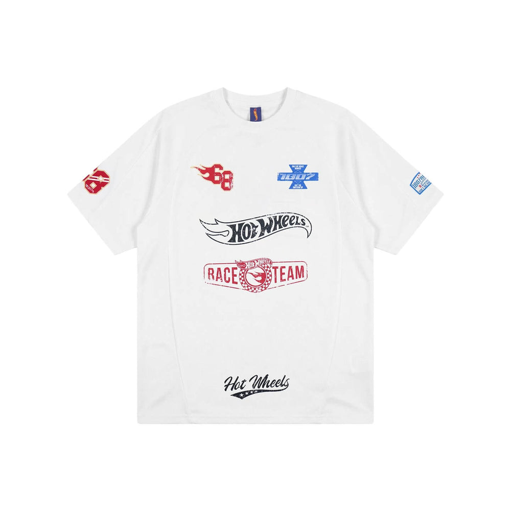 1807 Hot Wheels Racing Multi Logo Vintage Print Short Sleeve Tee