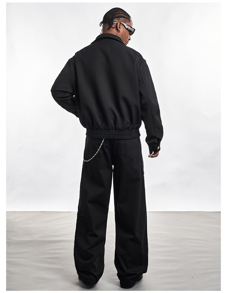 F3F Select Letter Printed Zip Short Jacket | Face 3 Face