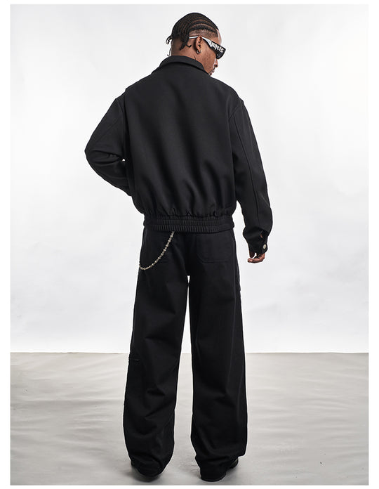 F3F Select Letter Printed Zip Short Jacket | Face 3 Face