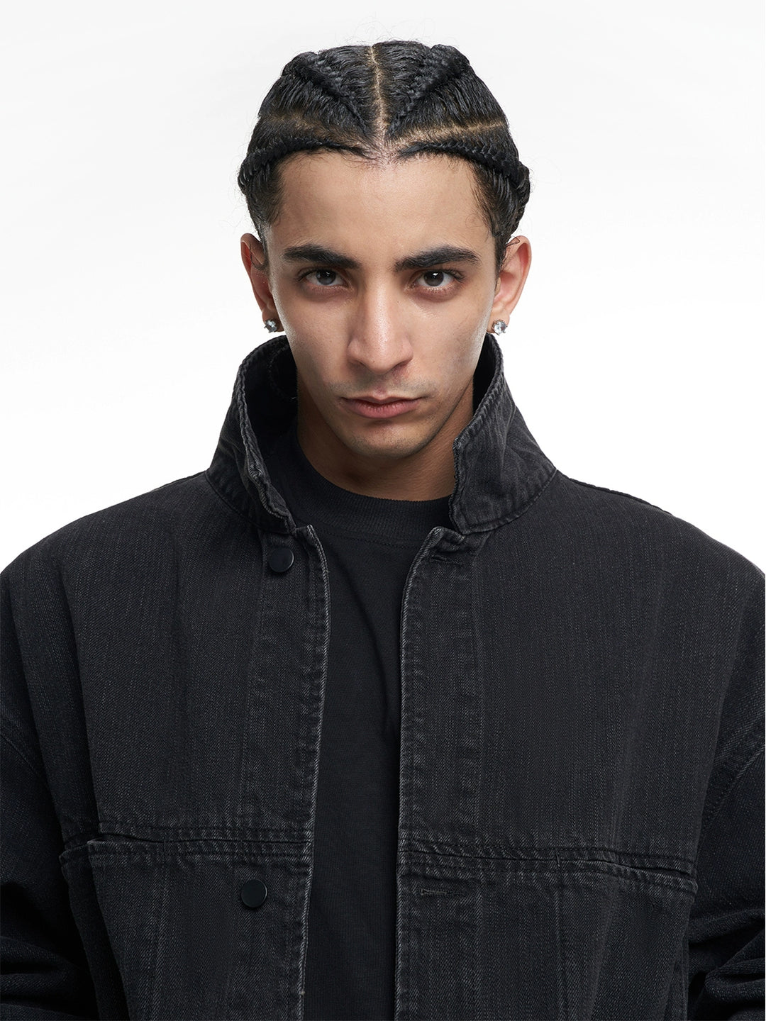F3F Select Classic Black Washed Denim Jacket | Face 3 Face