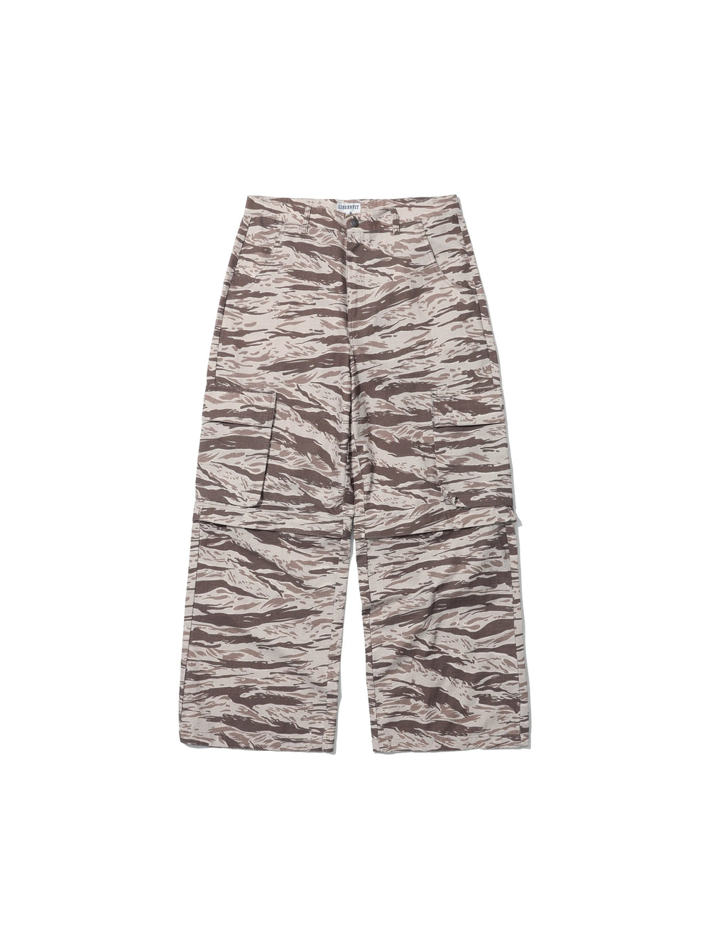 LIBERAFIT Tiger Camo 3D Patch Pocket Zip Off Cargo Pants | Face 3 Face